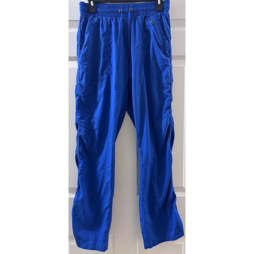 Healing Hands Purple Label Scrub Pants Womens Medium Blue Cargo Drawstring